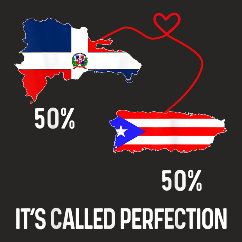 Half Puerto Rican Half Dominican Flag Map Combined Pr Rd T Shirt Ladies Fitted T-Shirt by cm-arts | Artistshot