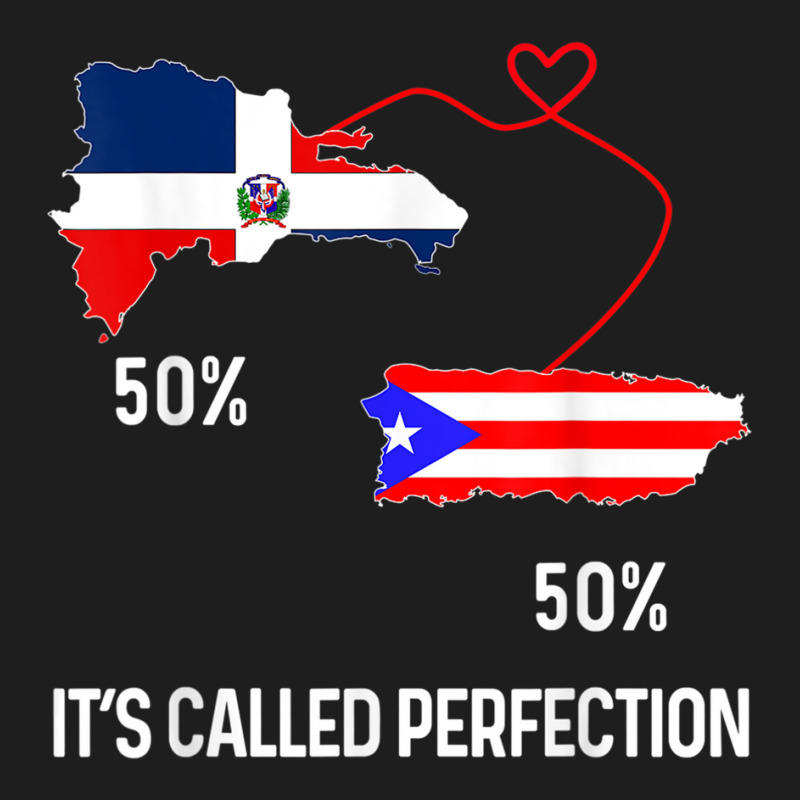 Half Puerto Rican Half Dominican Flag Map Combined Pr Rd T Shirt Classic T-shirt by cm-arts | Artistshot