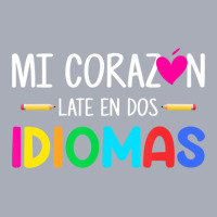 Mi Corazon Late En Dos Idiomas, Bilingual Spanish Teacher Tank Dress | Artistshot