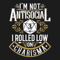 Not Antisocial, Rolled Low Charisma Funny Rpg Loves Dragons T Shirt Hoodie & Jogger Set | Artistshot