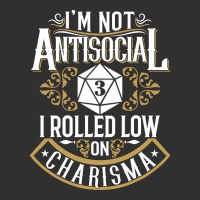 Not Antisocial, Rolled Low Charisma Funny Rpg Loves Dragons T Shirt Champion Hoodie | Artistshot