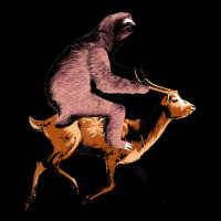 Mens Sloth Riding An Antelope Concert Lo Cropped Hoodie | Artistshot