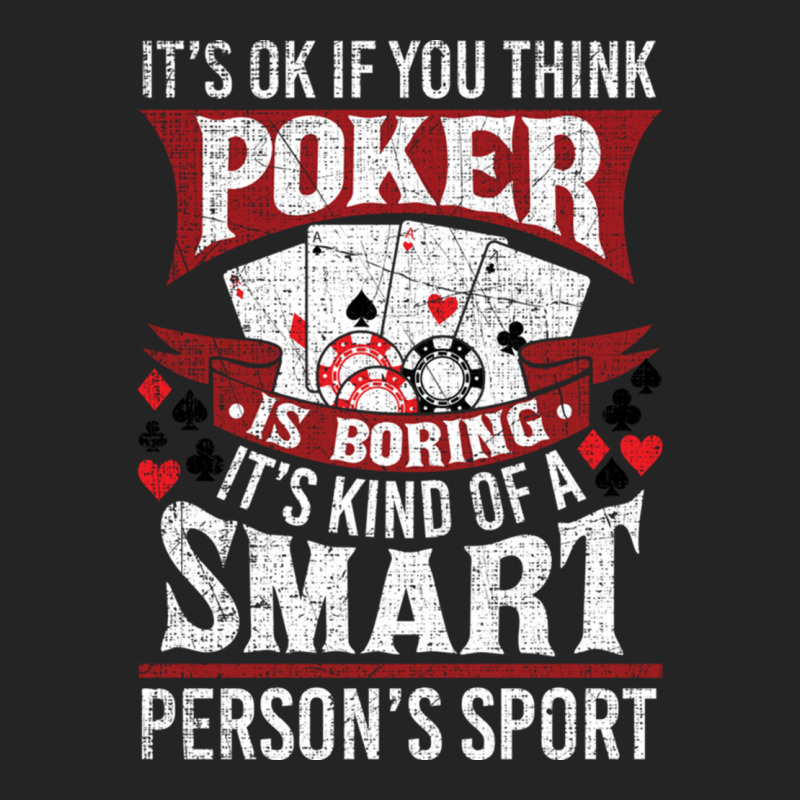 Funny Poker Smart Sport Distressed Texas Hold Em Card Game Pullover Ho 3/4 Sleeve Shirt by cm-arts | Artistshot