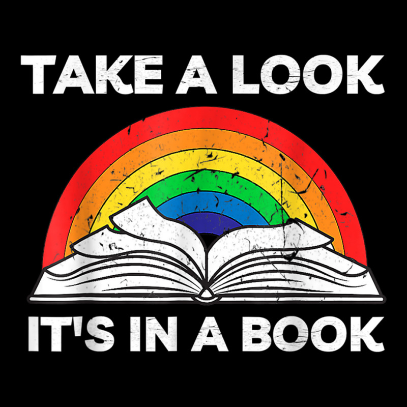 Take A Look It's In A Book Reading Vintage Retro Rainbow T Shirt Women's V-Neck T-Shirt by cm-arts | Artistshot