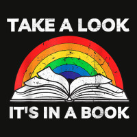 Take A Look It's In A Book Reading Vintage Retro Rainbow T Shirt Scorecard Crop Tee | Artistshot