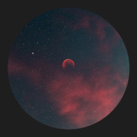 Outer Space Pop Socket Red Moon And Sky Classic T-shirt | Artistshot