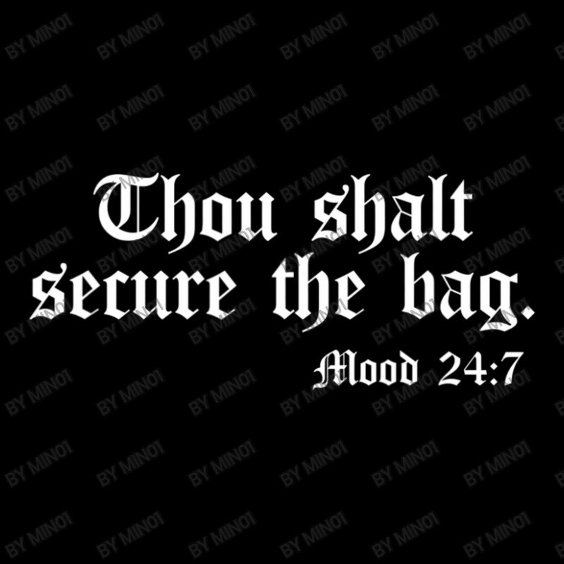 Thou Shalt Secure The Bag Mood 247 Inspirational Men's Long Sleeve Pajama Set | Artistshot