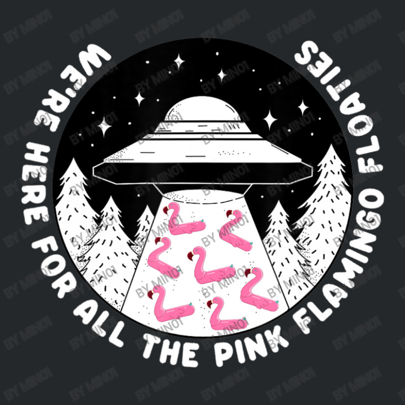 Ufo Alien Abduction Pink Flamingo Pool Float Fan Crewneck Sweatshirt | Artistshot