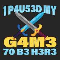 I Paused My Game To Be Here Mmo Rpg Gift Ladies Fitted T-shirt | Artistshot