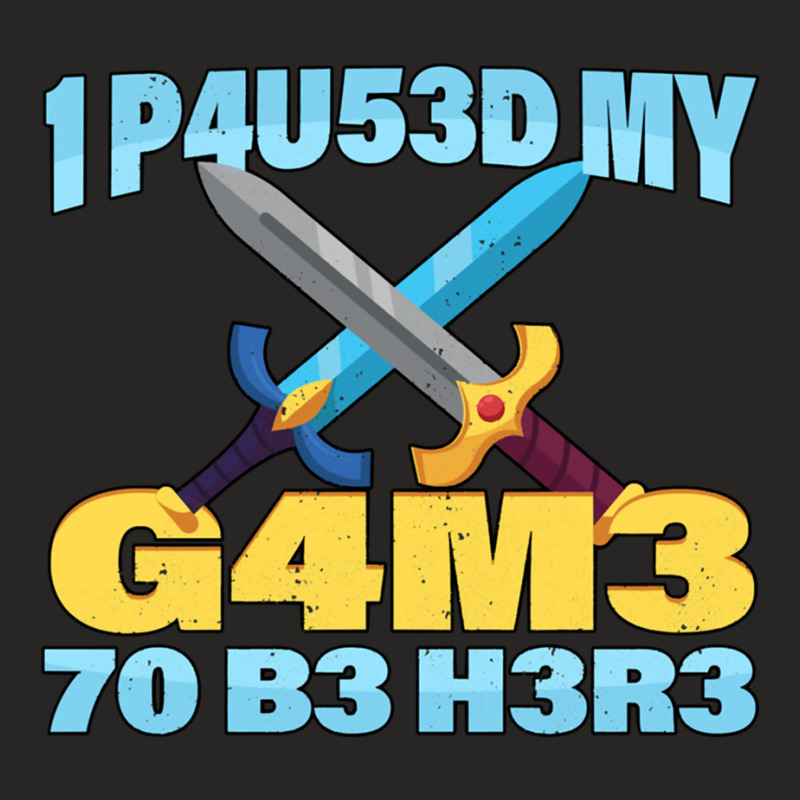 I Paused My Game To Be Here Mmo Rpg Gift Ladies Fitted T-Shirt by LUISRIVER | Artistshot