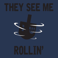 Hanukkah 2020 Dreidel Game Gift They See Me Rollin_ Jewish T-shirt Ladies Denim Jacket | Artistshot