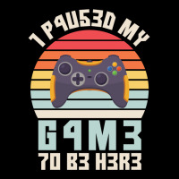 I Paused My Game To Be Here Vintage Gamer Gift Cropped Hoodie | Artistshot