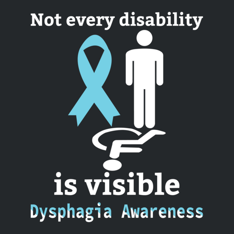 Not Every Disability Is Visible Dysphagia Awareness  Blue And Yellow R Crewneck Sweatshirt by cm-arts | Artistshot