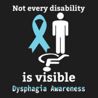 Not Every Disability Is Visible Dysphagia Awareness  Blue And Yellow R Classic T-shirt | Artistshot