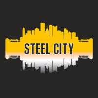 Pittsburgh Nickname Steel City Skyline Ladies Fitted T-shirt | Artistshot