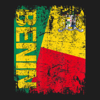 Benin Big Flag Vintage Distressed Benin Classic T-shirt | Artistshot