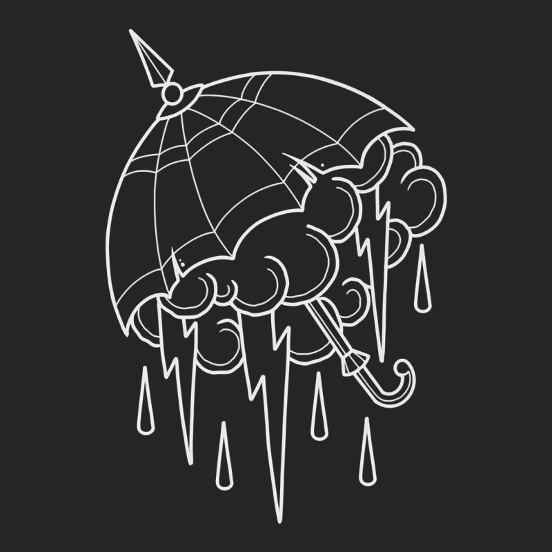 Neo Traditional Umbrella With Thunderstorm Outline Tattoo Premium T Sh Unisex Hoodie by cm-arts | Artistshot