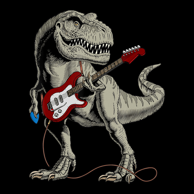 Guitar Dinosaur Playing Guitar Zipper Hoodie by Kosdapen517 | Artistshot