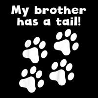 Kids My Brother Has A Tail Dog Paw Prints Adjustable Cap | Artistshot