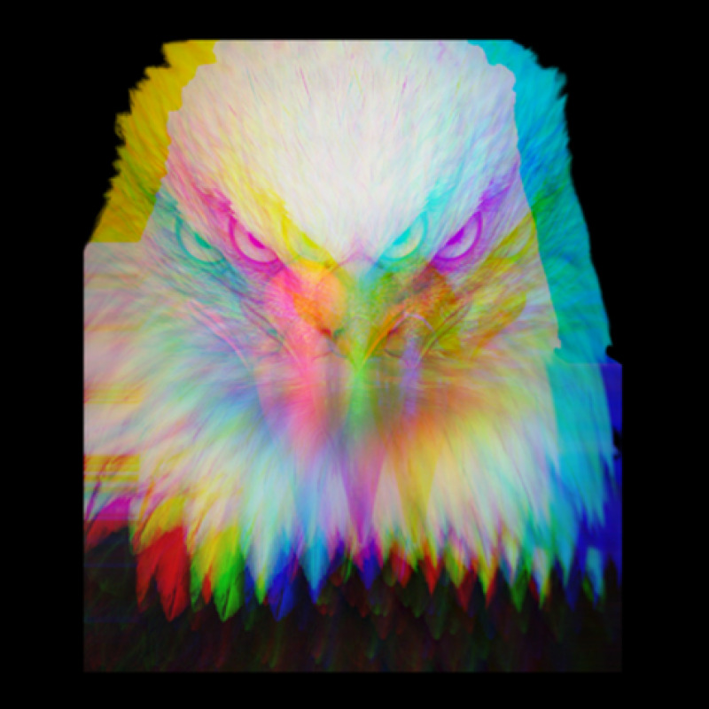 Hypnotic Eagle Portrait Wild Cropped Hoodie by JimenaBauer | Artistshot