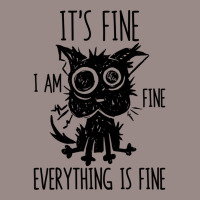 It's Fine I'm Fine Everything Is Fine Stressed Out Black Cat Long Slee Vintage T-shirt | Artistshot