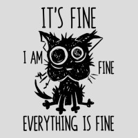 It's Fine I'm Fine Everything Is Fine Stressed Out Black Cat Long Slee Men's Polo Shirt | Artistshot