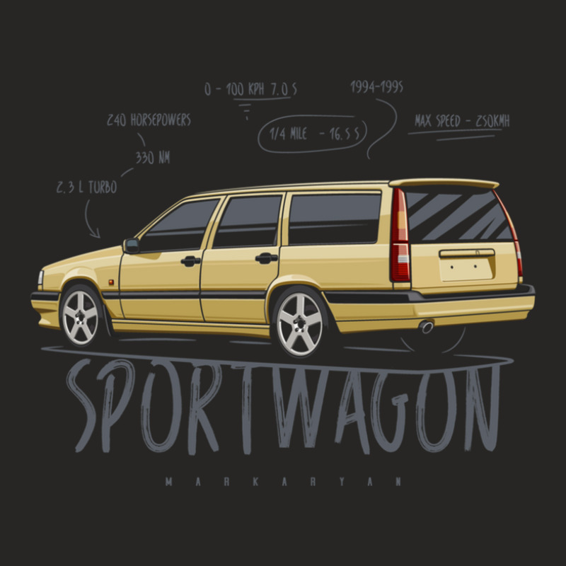 Sport Wagon 850 T5-r Ladies Fitted T-Shirt by MarkGoulas | Artistshot