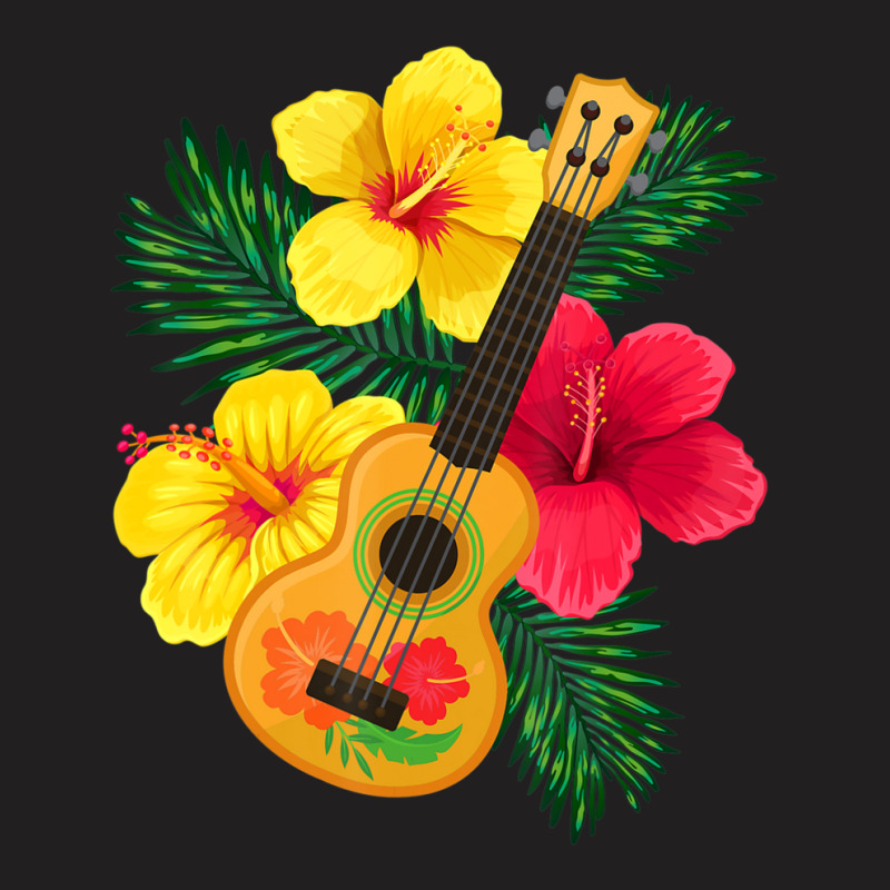 Hawaiian Ukulele Lute Guitar Hibiscus T-shirt | Artistshot