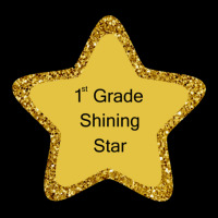 Shining Golden Star Glittery Round Corners First Grade Lightweight Hoodie | Artistshot