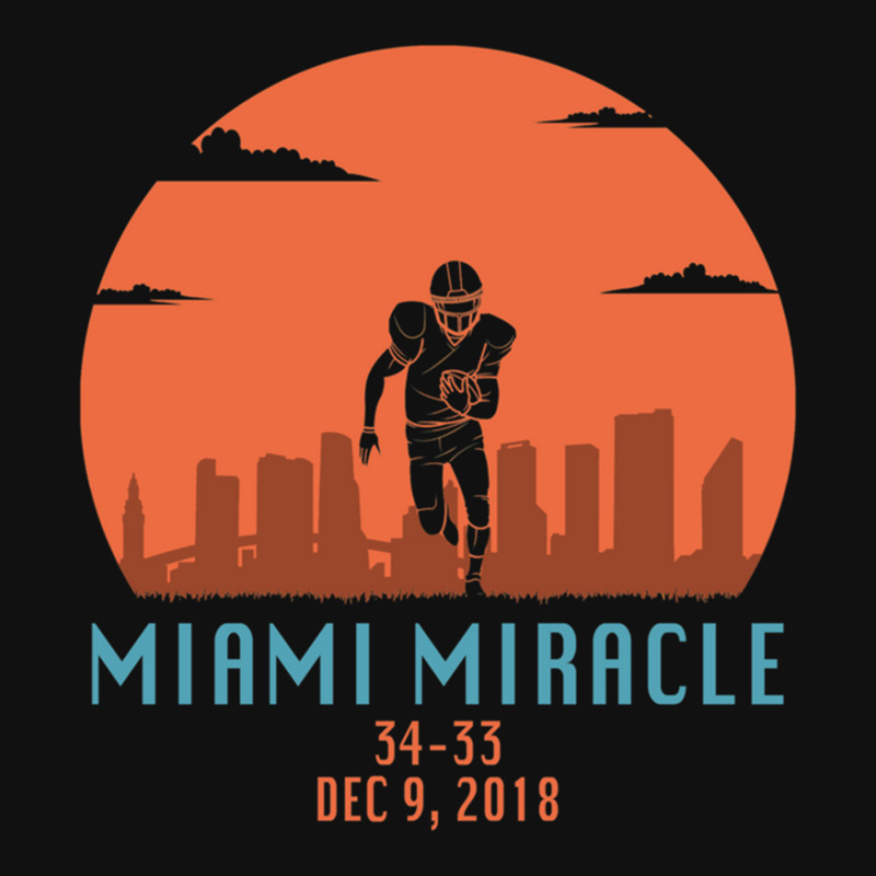 Miami Miracle Funny Football Dolphins Metal Print Vertical | Artistshot