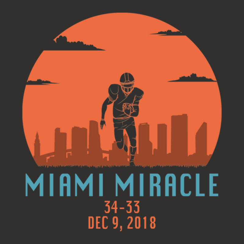 Miami Miracle Funny Football Dolphins Champion Hoodie | Artistshot