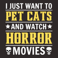 I Just Want To Pet Cats And Watch Horror Movies Gift Racerback Tank | Artistshot