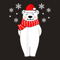 Polar Bear Christmas Pajamas Family Polar Bear In Santa Hat T-shirt Tank Top | Artistshot