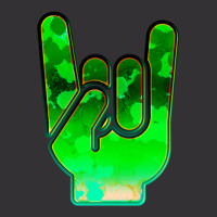 Rock Hand Gesture Space Green Rock N Roll Salute Vintage Short | Artistshot