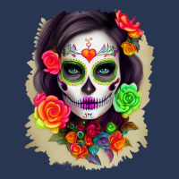 Zombie In Graveyard   Day Of The Dead Sugar Skull Calavera Catrina   P Ladies Denim Jacket | Artistshot