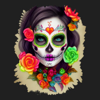 Zombie In Graveyard   Day Of The Dead Sugar Skull Calavera Catrina   P Ladies Polo Shirt | Artistshot