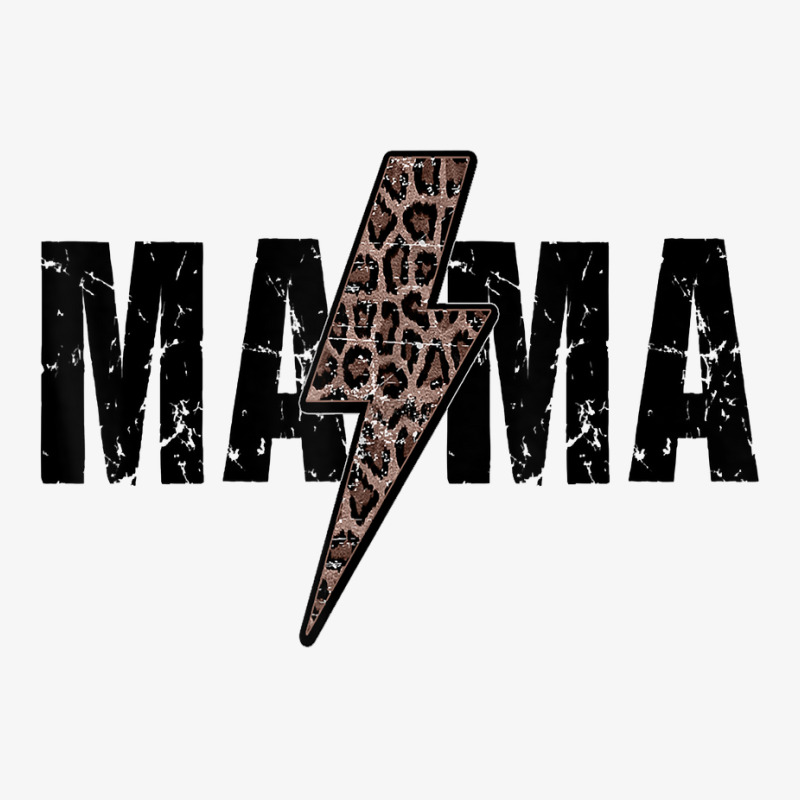 Mama Lightning Bolt Leopard Cheetah Print Mother Day Ladies Fitted T-Shirt by BonnieTori | Artistshot