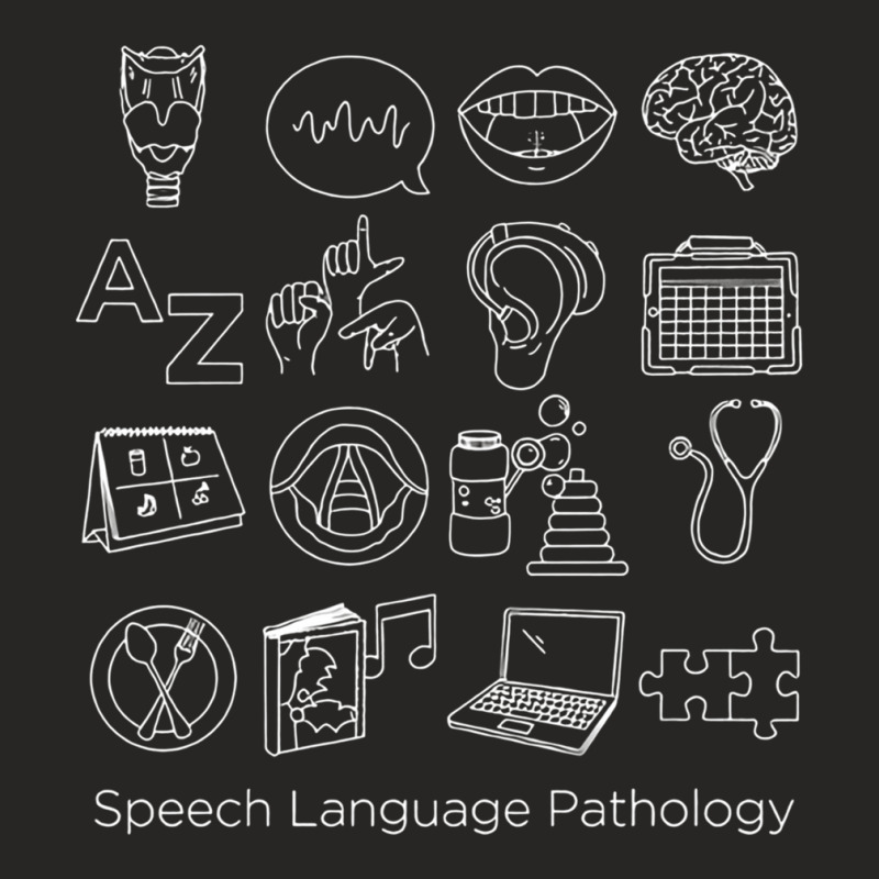 Speech Language Pathologist Symbols Speech Language Teachers Sweatshir Ladies Fitted T-Shirt by cm-arts | Artistshot