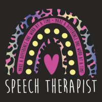 Make A Difference One Word At A Time, Slp Speech Therapist Ladies Fitted T-shirt | Artistshot