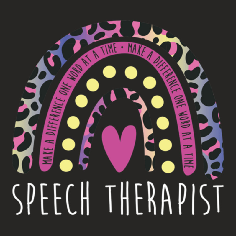 Make A Difference One Word At A Time, Slp Speech Therapist Ladies Fitted T-Shirt by cm-arts | Artistshot