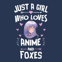 Just A Girl Who Loves Anime And Foxes Gift Women Men Denim Jacket | Artistshot