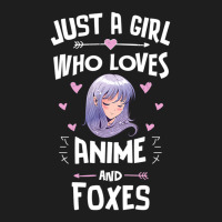 Just A Girl Who Loves Anime And Foxes Gift Women Classic T-shirt | Artistshot