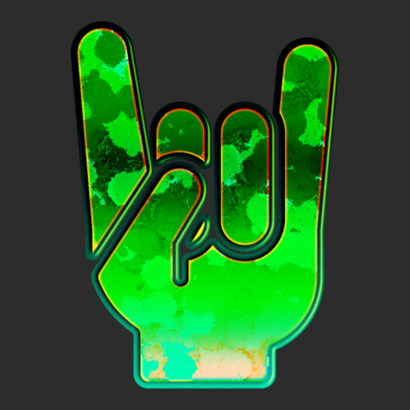 Rock Hand Gesture Space Green Rock N Roll Salute Exclusive T-shirt by RoseannTrujillo | Artistshot