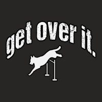 Get Over It Jumping Agility Dog Ladies Fitted T-shirt | Artistshot