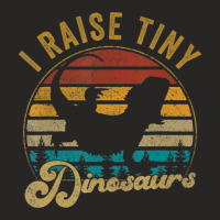 I Raise Tiny Dinosaur Vintage Retro 70s Bearded Dragon Ladies Fitted T-shirt | Artistshot