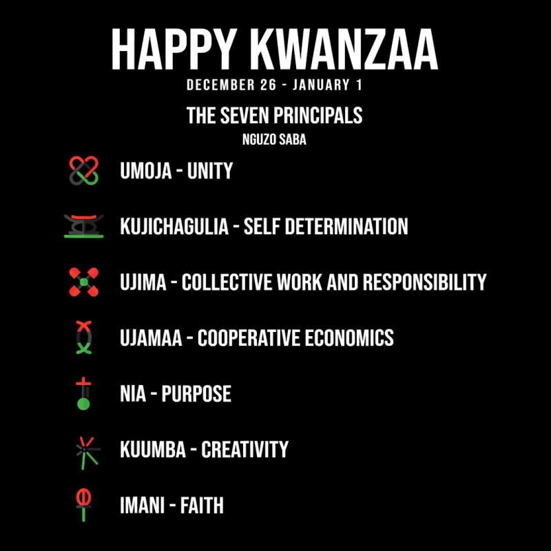 Seven Principles Of Kwanzaa Celebration   Happy Kwanzaa T Shirt Men's 3/4 Sleeve Pajama Set by MleczynskiShae | Artistshot