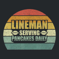 Retro Football Lineman Serving Pancakes Daily Vintage Crewneck Sweatshirt | Artistshot