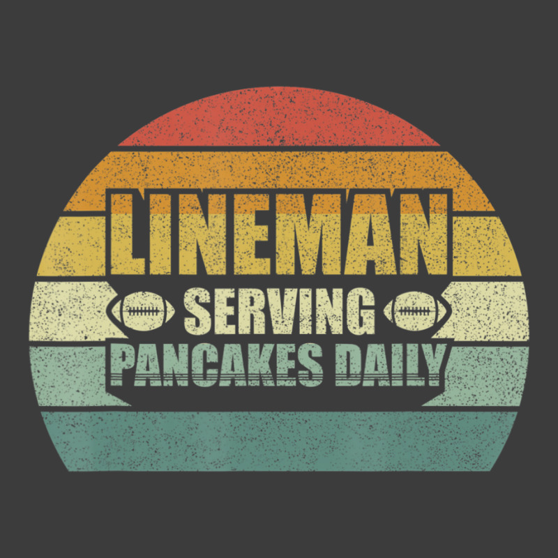 Retro Football Lineman Serving Pancakes Daily Vintage Men's Polo Shirt | Artistshot