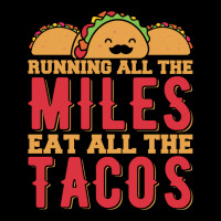 Run All The Miles Eat All The Tacos Funny Runner Race Track Long Sleev Men's 3/4 Sleeve Pajama Set | Artistshot