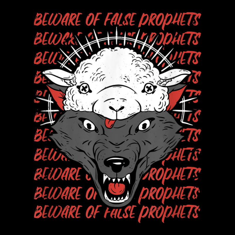 Wolf In Sheep's Clothing Beware False Prophets T Shirt Cropped Hoodie by cm-arts | Artistshot